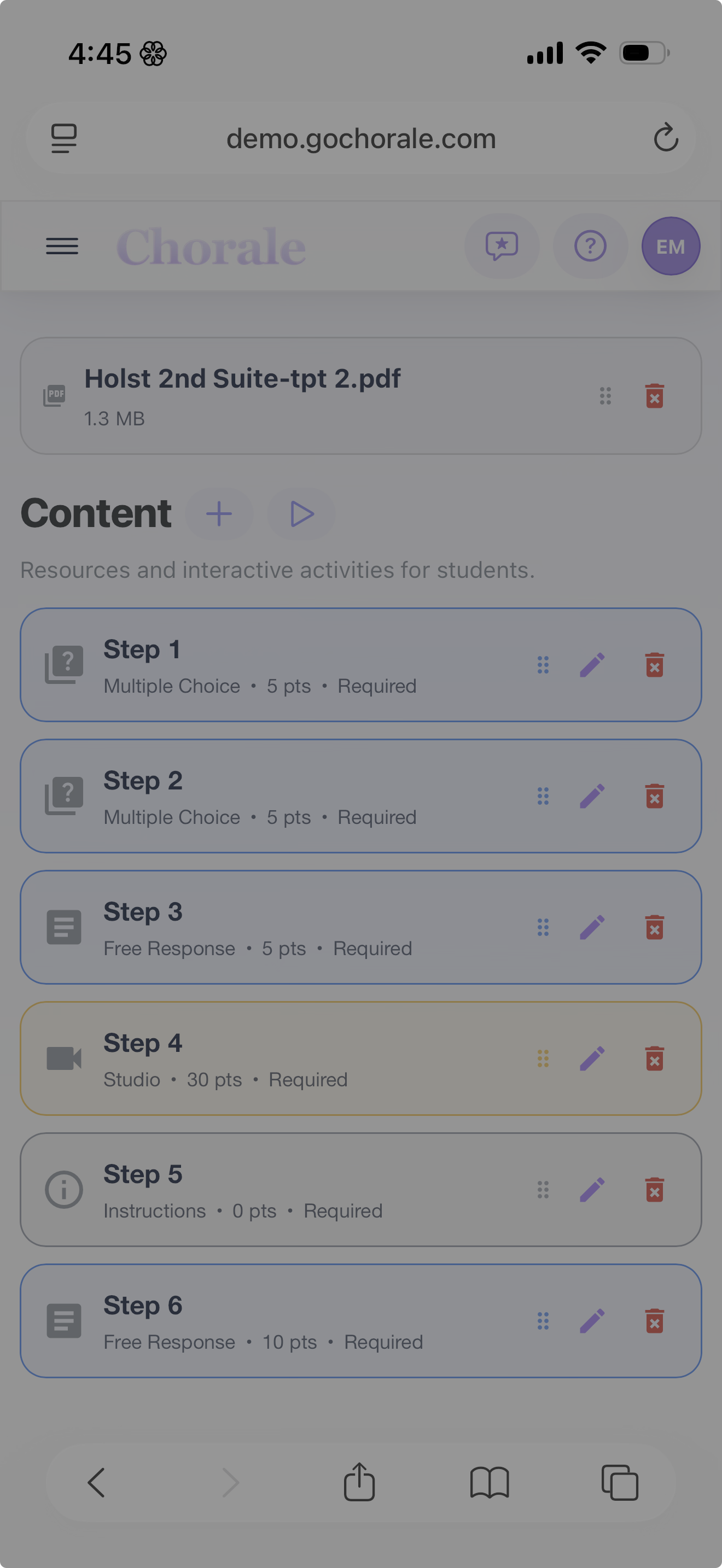 Super Scantron QR code worksheet being scanned